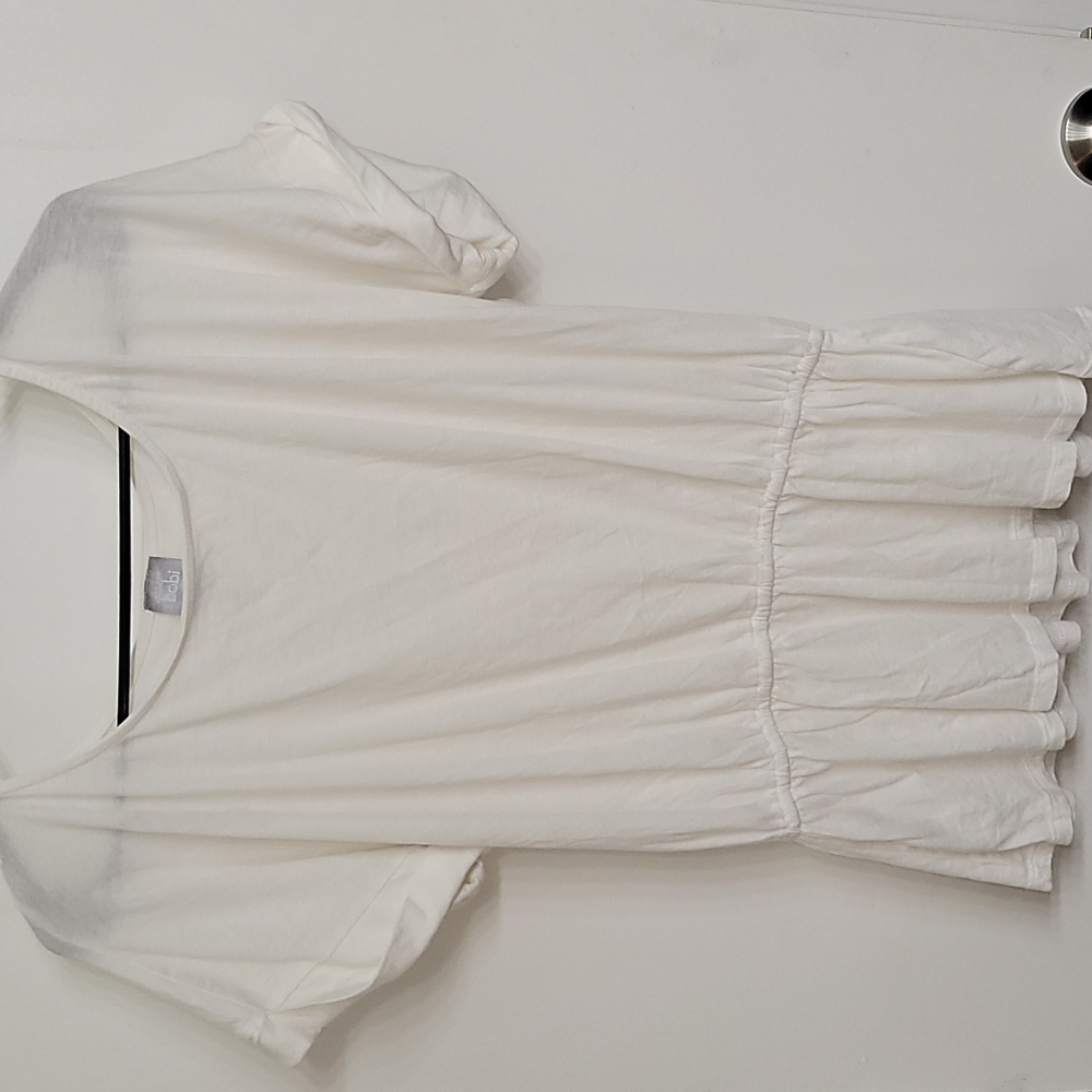 Bobi off white peplum top